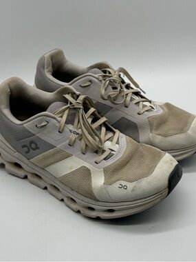 On Running Cloudrunner Shoes Women's 10 Lace Up Athletic in Front White Colorway